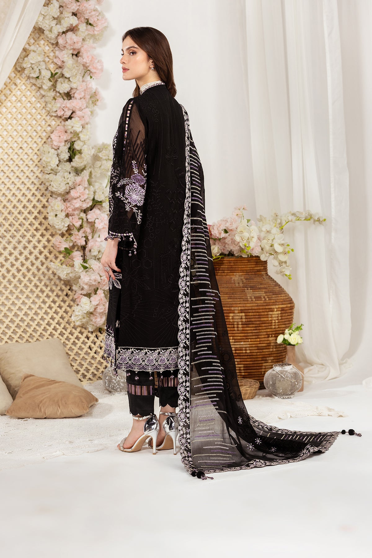 Dhaagay By Alizeh Fashion Embroidered Chiffon Suits Unstitched 3 Piece 05 Arisha