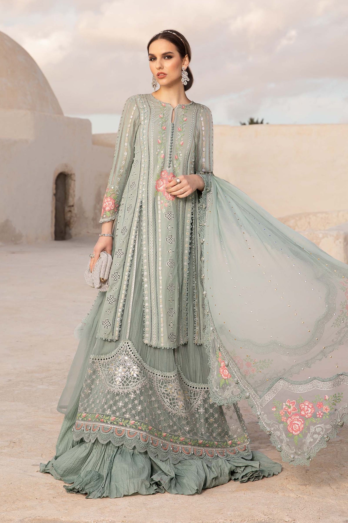 Maria B Lawn Embroidered Suit 12B