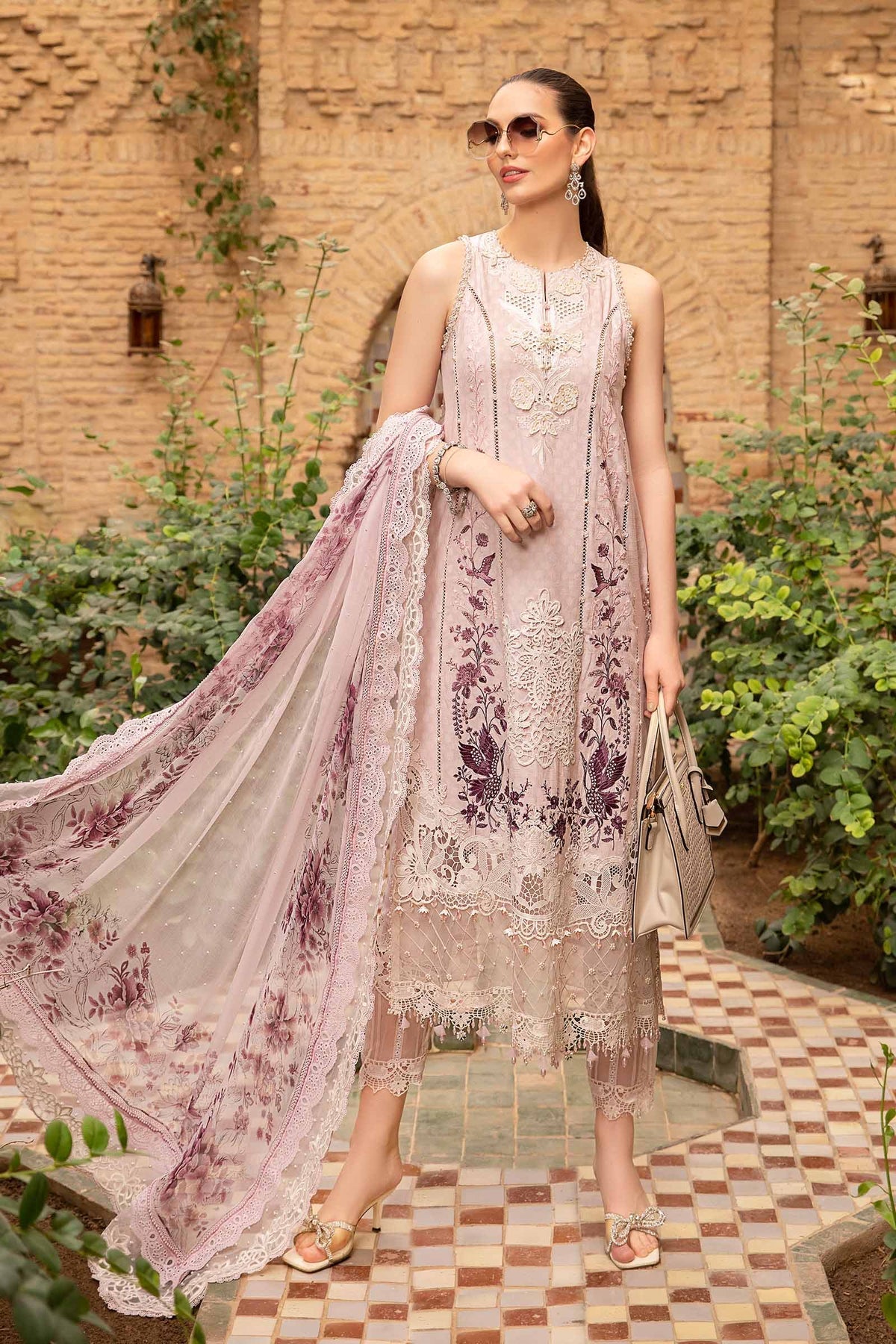 Maria B Lawn Embroidered Suit 14A