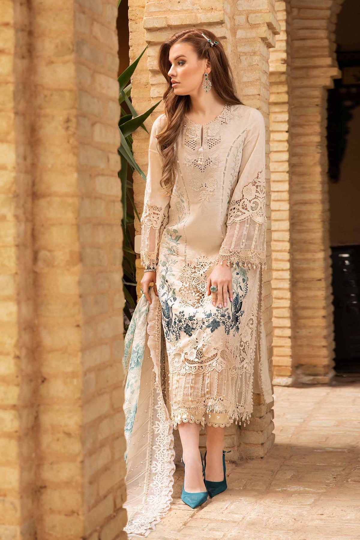Maria B Lawn Embroidered Suit 14B