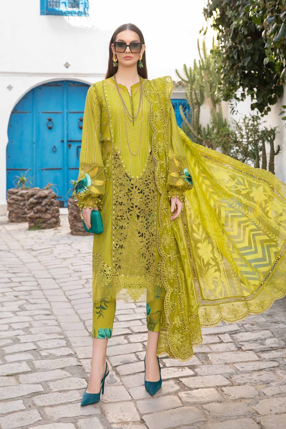 Maria B Lawn Embroidered Suit 08A