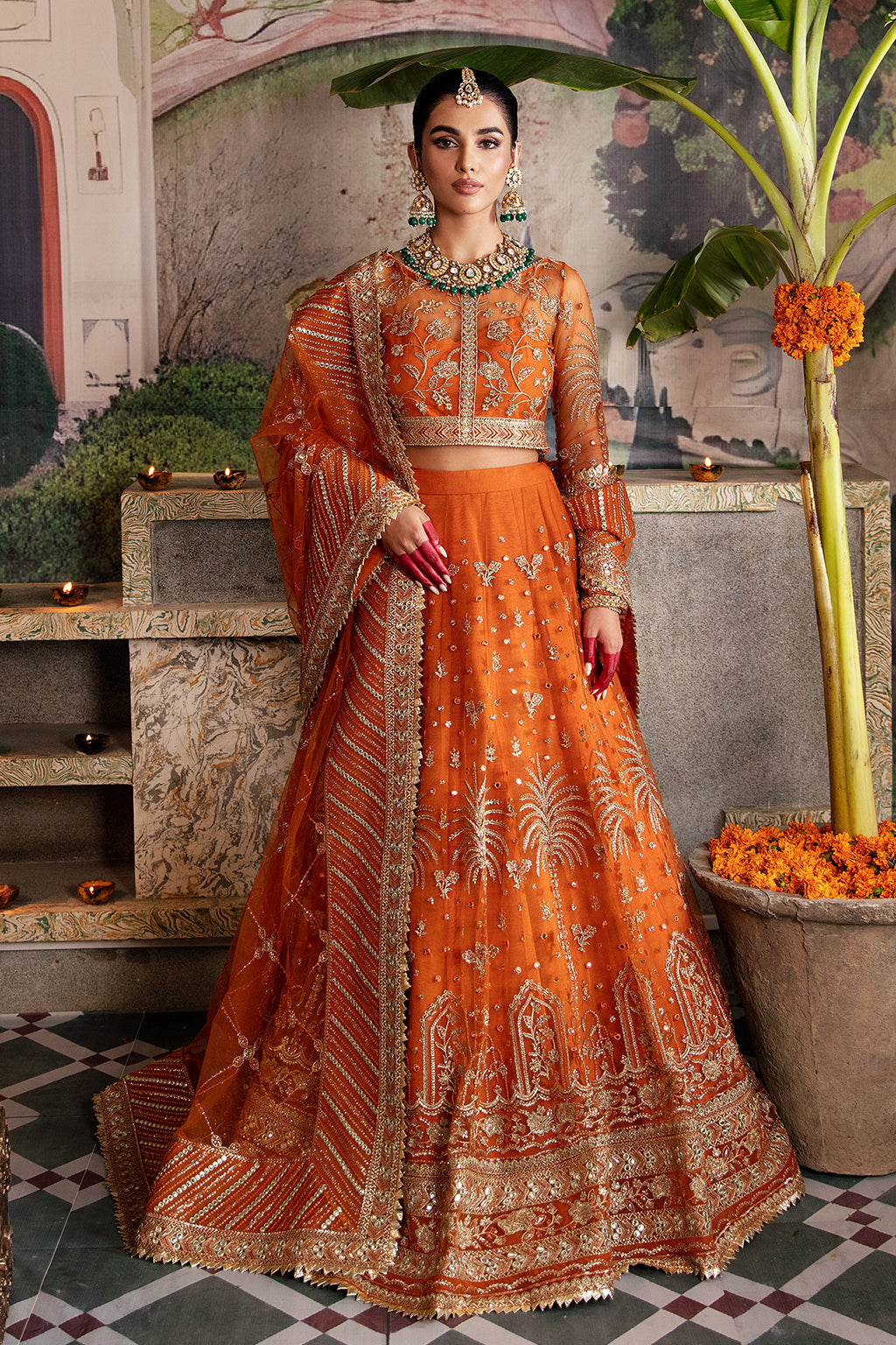 Shehnai by Afrozeh Embroidered Net Suits Unstitched 3 Piece Dilaab