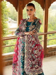 Marwa By Maryam Hussain Embroidered Organza Suits Unstitched 4 Piece Gulbano