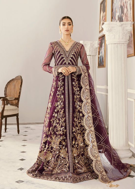 Gladiolus By Akbar Aslam Net Embroidered Suit AAWC-1339 D-Marjanda