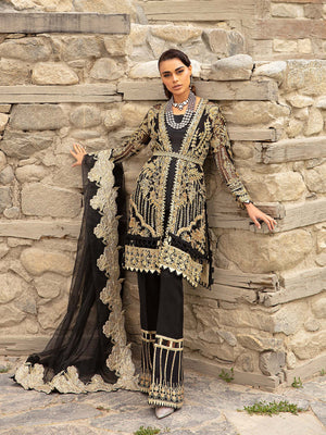 Marwa By Maryam Hussain Embroidered Organza Suits Unstitched 4 Piece Husn