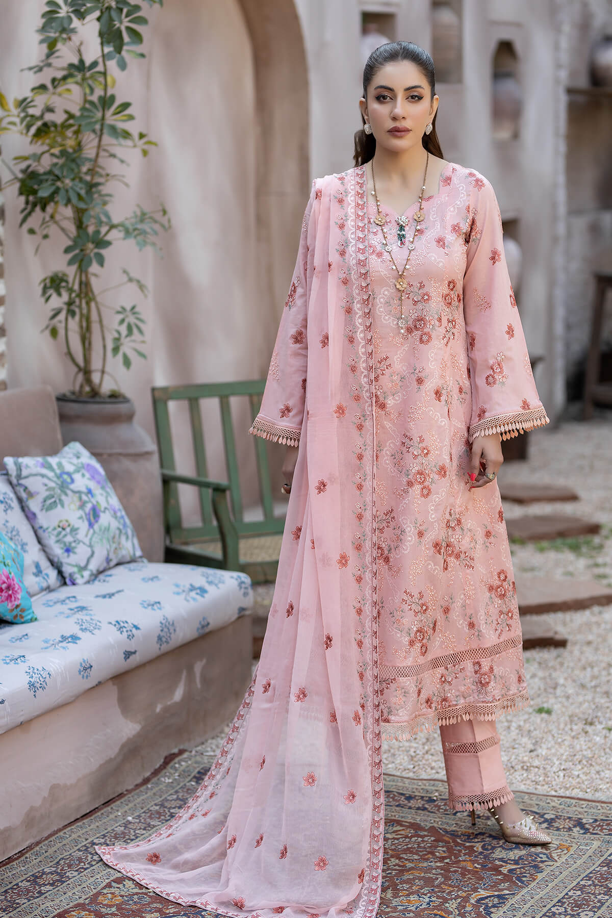 Jan e Jahan By Noor e Fajar Lawn Embroidered Suit NF-1212