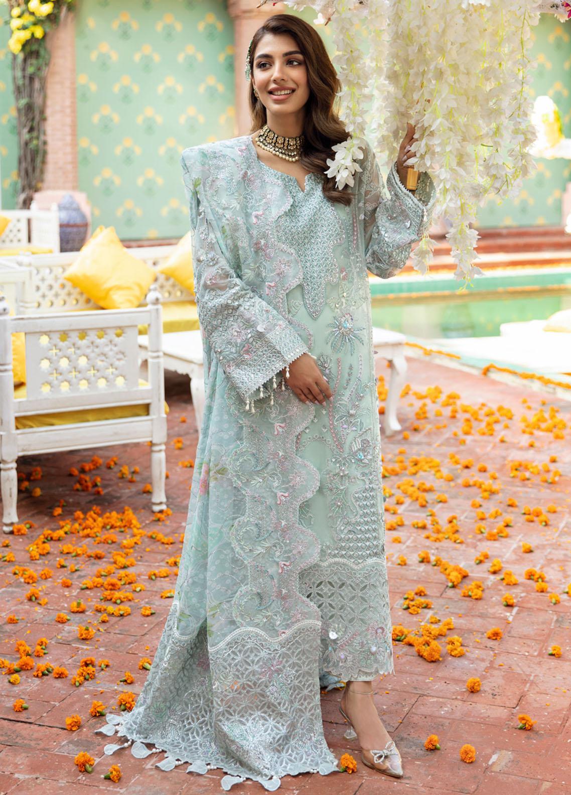 Jhoomro By Nureh Embroidered Chiffon Suits Unstitched 4 Piece NL-55 Reena