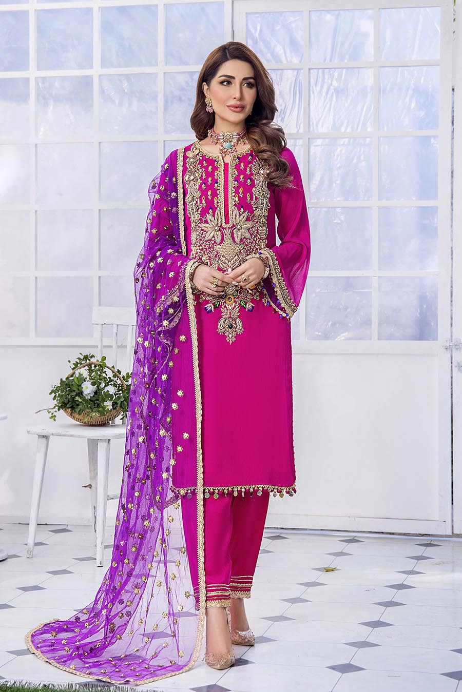 KBC Formal Suit-Ready To Wear P-223 Pink