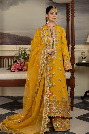 Jahaan Ara By Serene Premium Embroidered Raw Silk Suits Unstitched 3 Piece SRS-04 Noor Ul Sabah