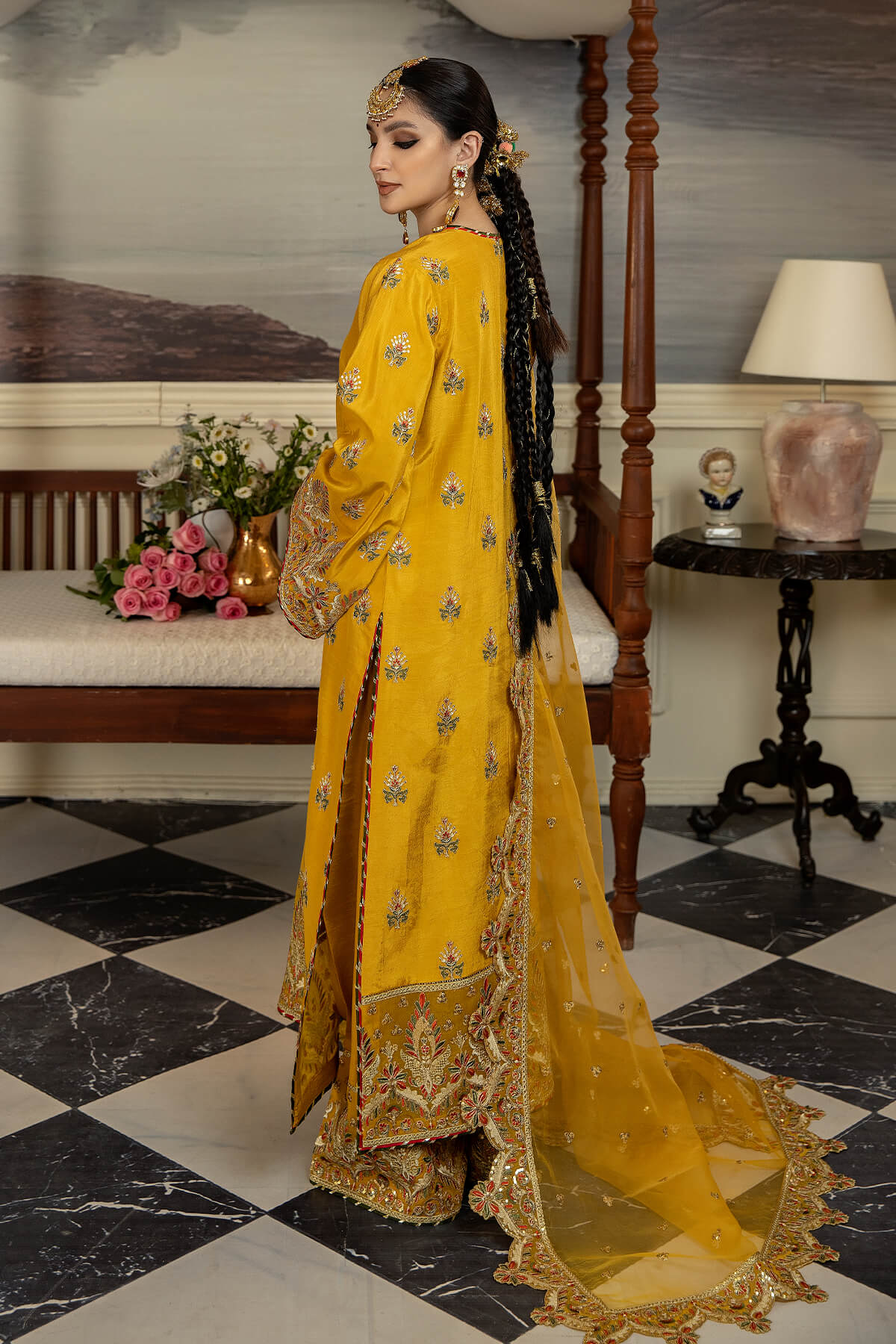 Jahaan Ara By Serene Premium Embroidered Raw Silk Suits Unstitched 3 Piece SRS-04 Noor Ul Sabah