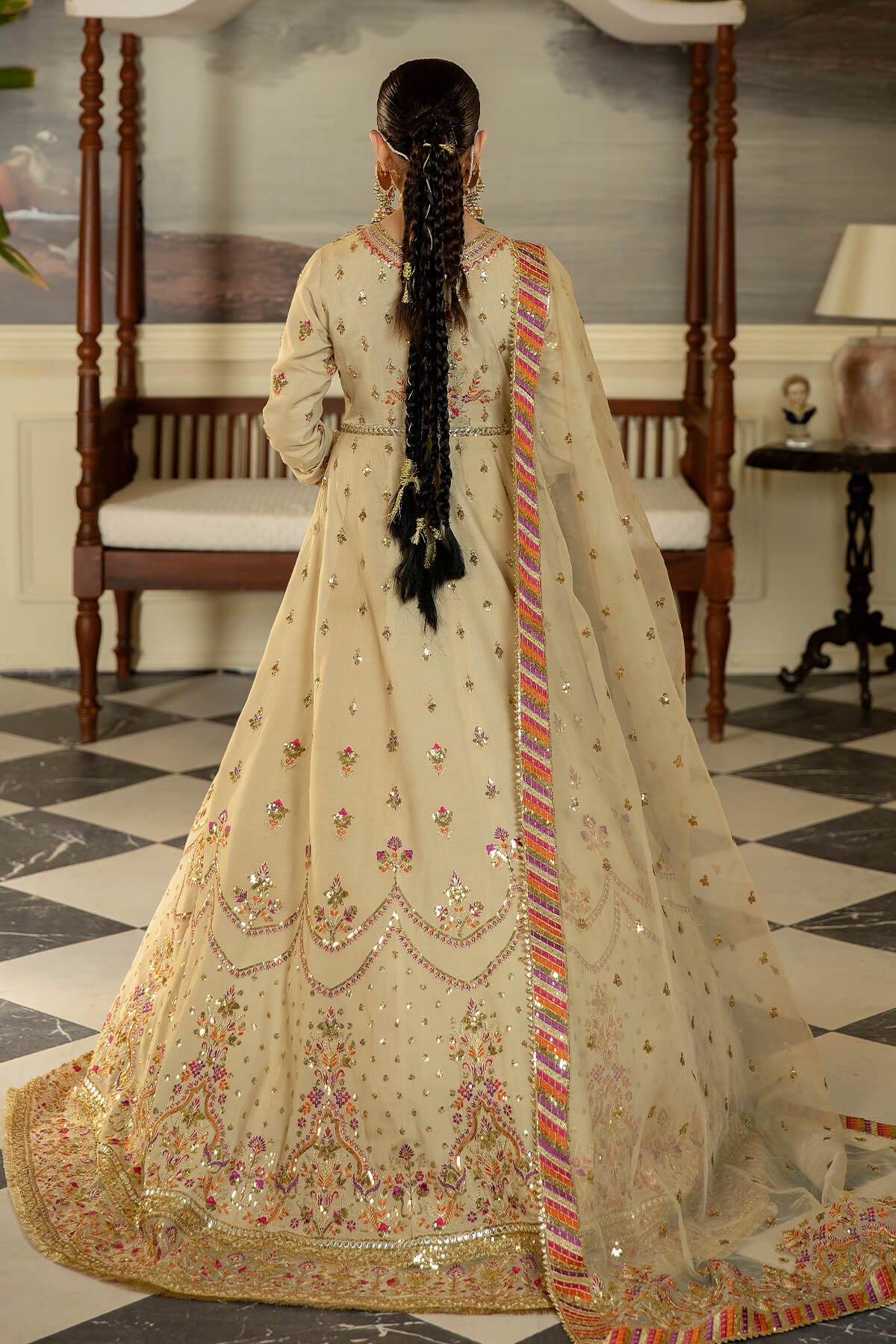 Jahaan Ara By Serene Premium Embroidered Raw Silk Suits Unstitched 3 Piece SRS-05 Uns