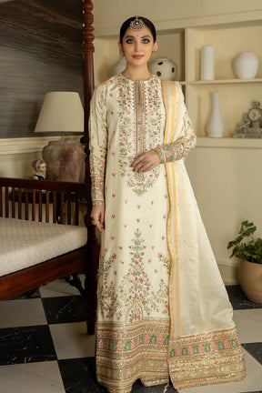 Jahaan Ara By Serene Premium Embroidered Raw Silk Suits Unstitched 3 Piece SRS-09 Sehe