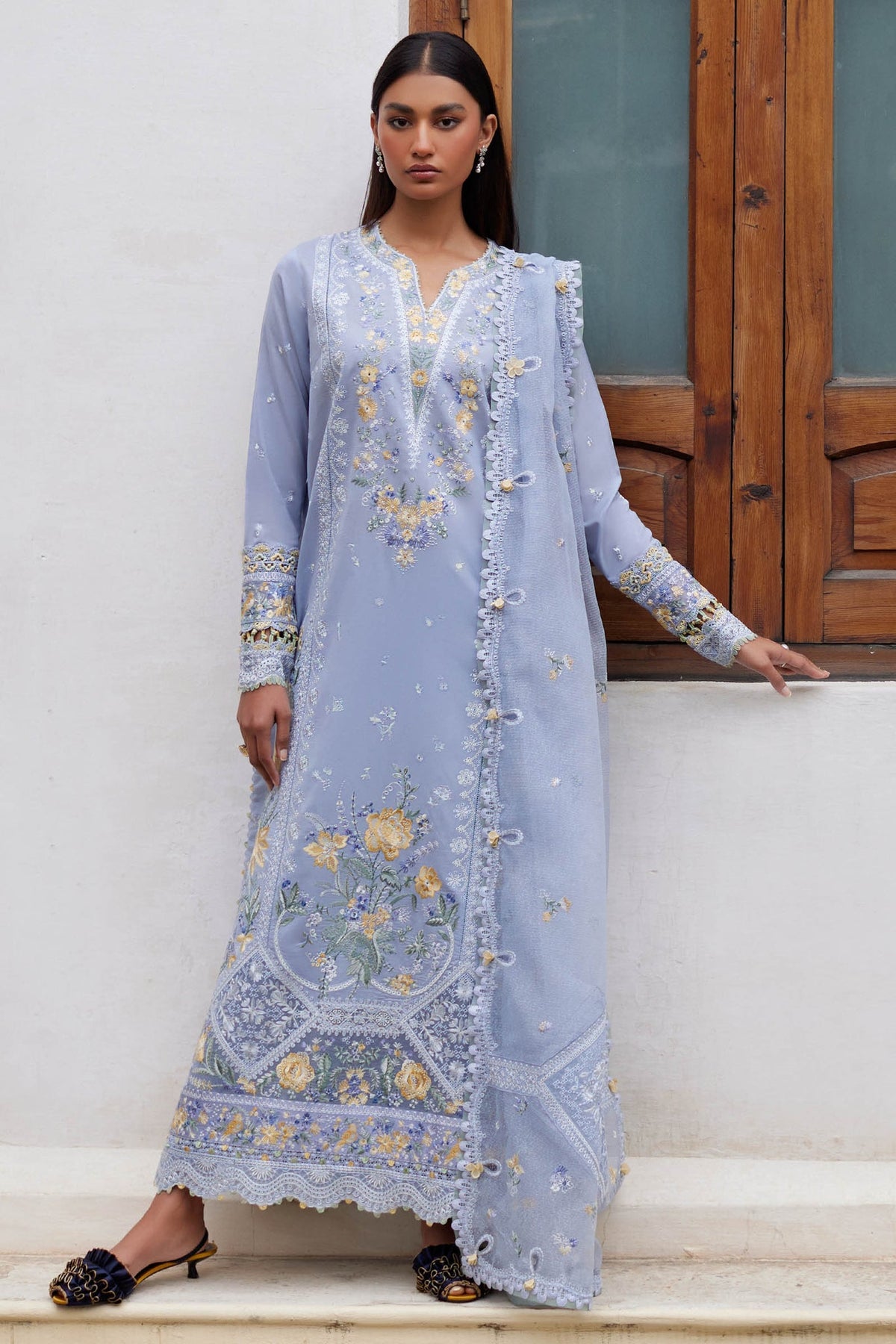 Elan Lawn Embroidered Suit 24-01A MINA