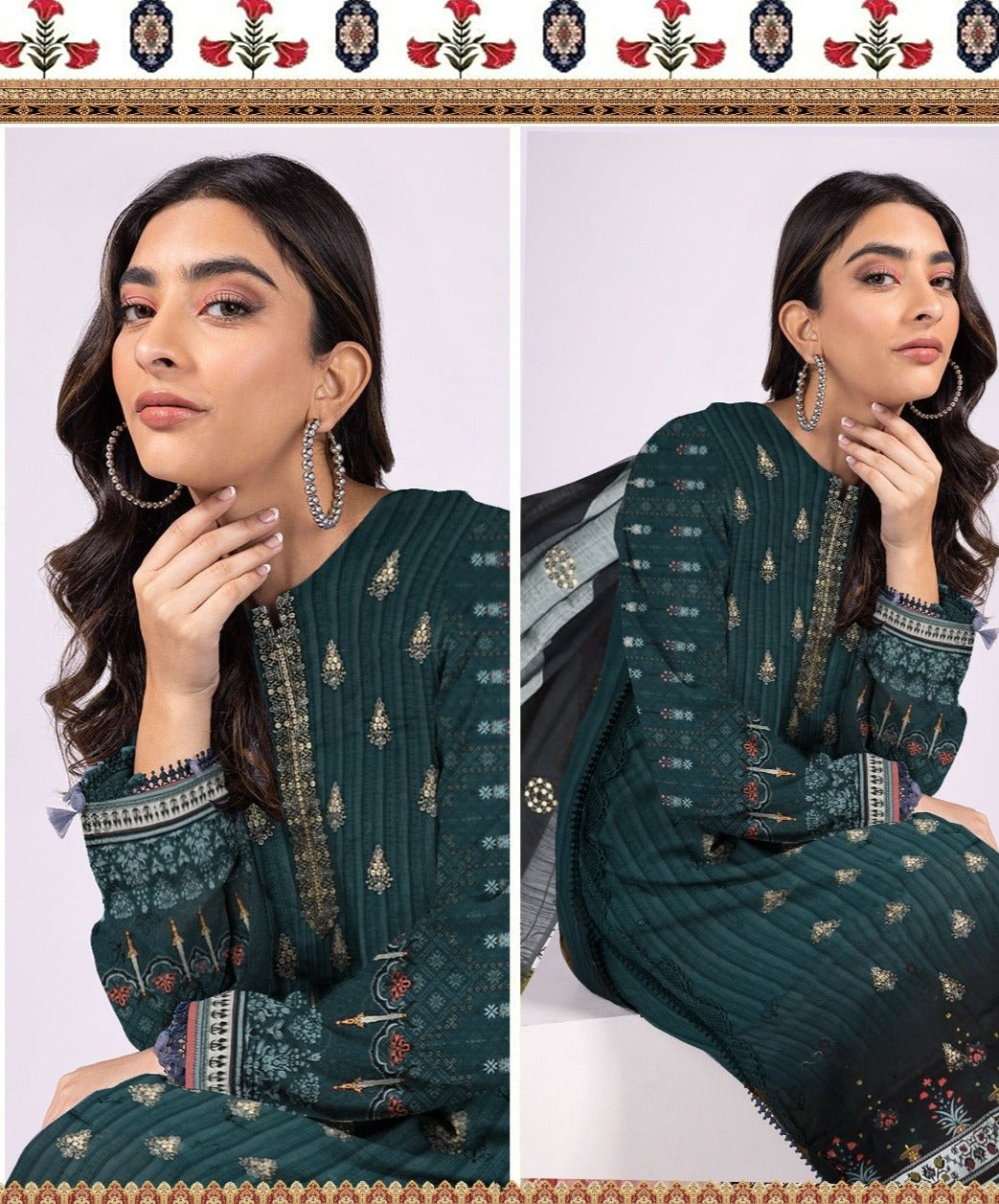 Mirha by JB Embroidered Lawn Unstitched 3Pc Suit PN-04