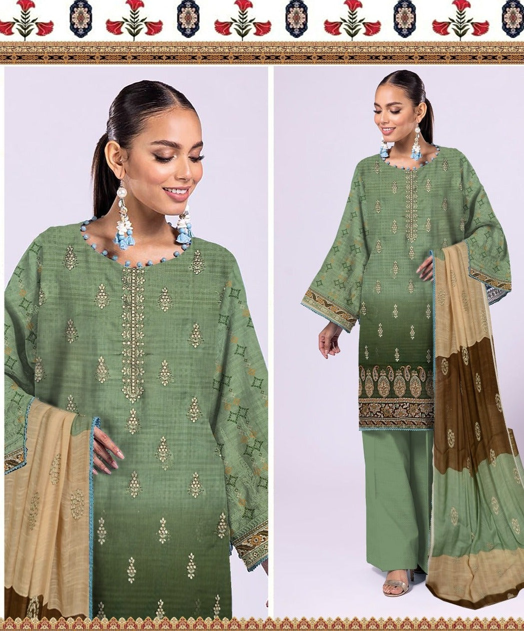 Mirha by JB Embroidered Lawn Unstitched 3Pc Suit PN-07