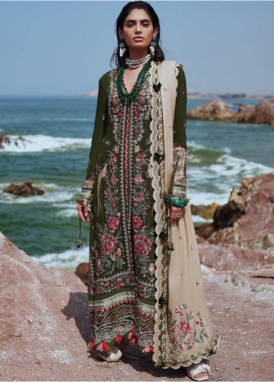 Elan Embroidered Karandi Suits Unstitched 3 Piece EL23UW EW23-03 Cora