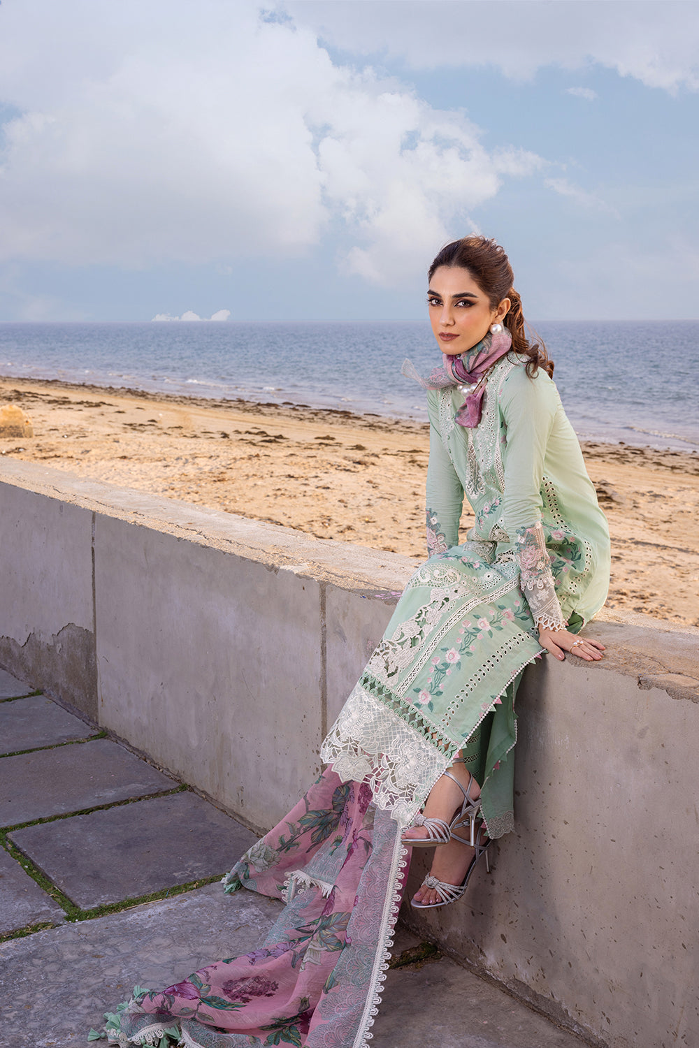Keshi By Saira Rizwan Lawn Embroidered Suit SRLL24-02