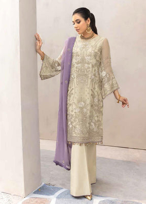 Kuch Khas By Flossie Embroidered Chiffon Suits Unstitched 3Piece K-1205 Lightly Dominant