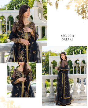 Shamrock Premium Royal Rouge Luxury Formal Collection | Unstitched Ladies Suit SFG-0011