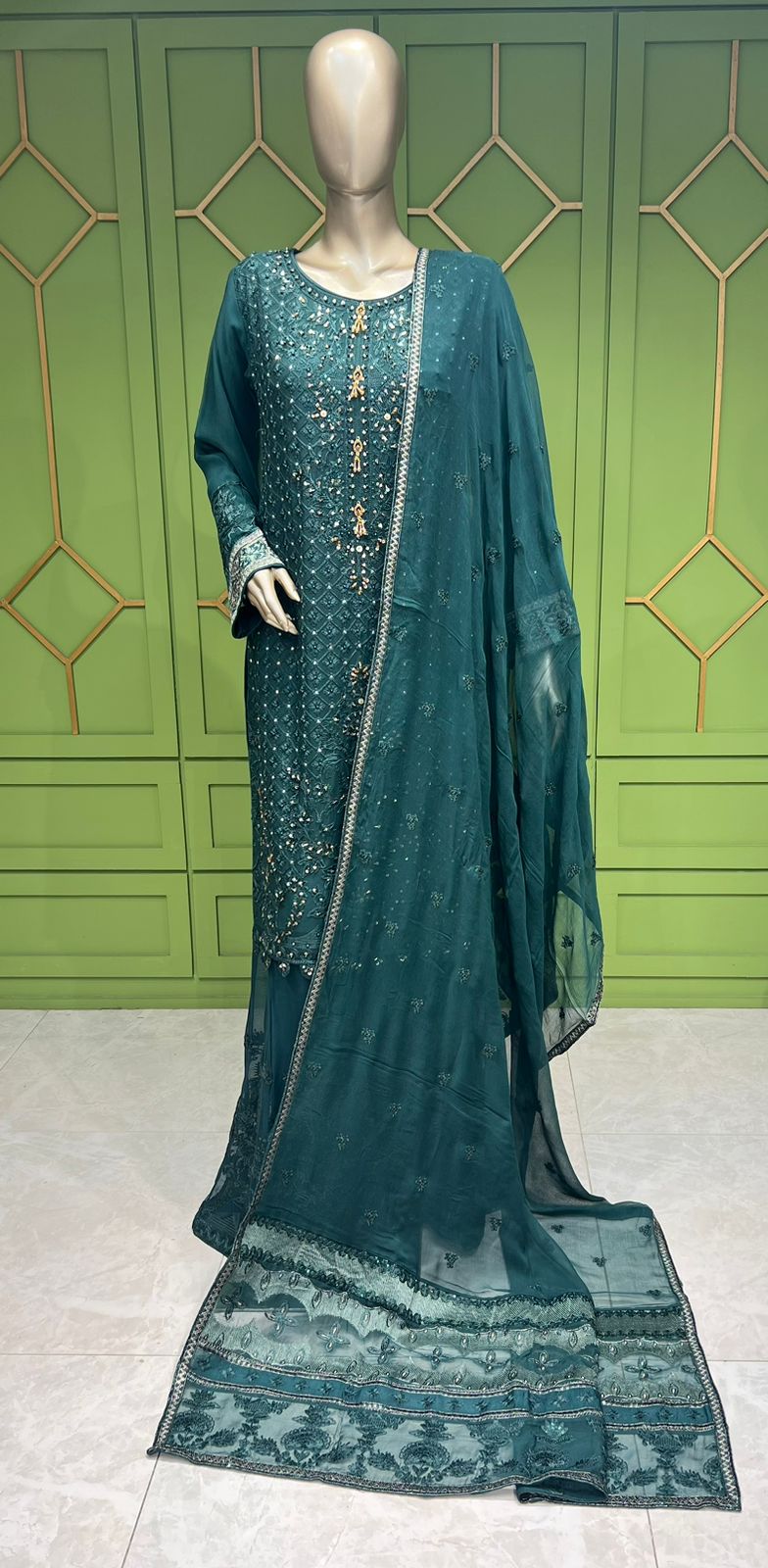 Zoon Bridal and Party Stitched 3Piece Suit 1786 Green