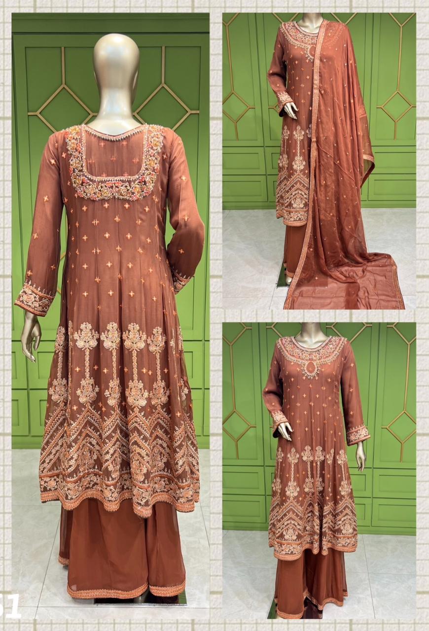 Zoon Bridal and Party Stitched 3Piece Suit ZC-1861 Brown