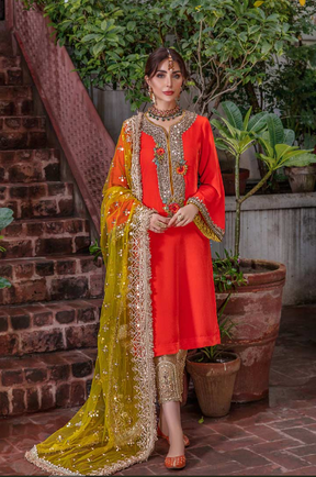 KBC Formal Suiting - Ready To Wear P-227 Orange Red