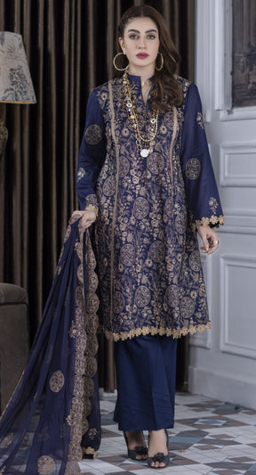 Noor-e-Fajar BY Raeesa Luxury Embroidered Lawn Unstitched 3piece Suit NFL-1059