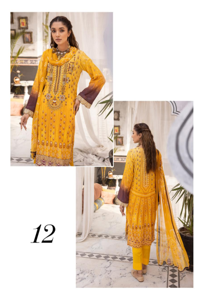 Haram By Shaista Lawn Digital Print Embroidery Collection D-12