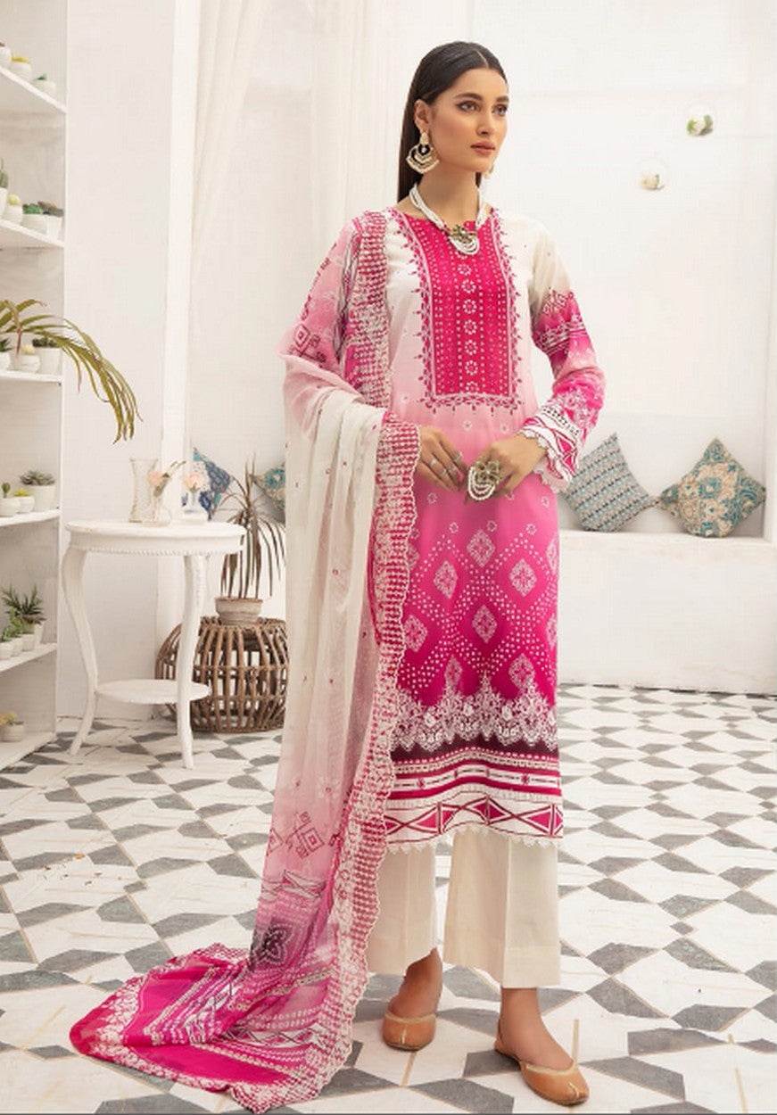 Fitoor by Nur printed Lawn Unstitched 3Piece suit F-03