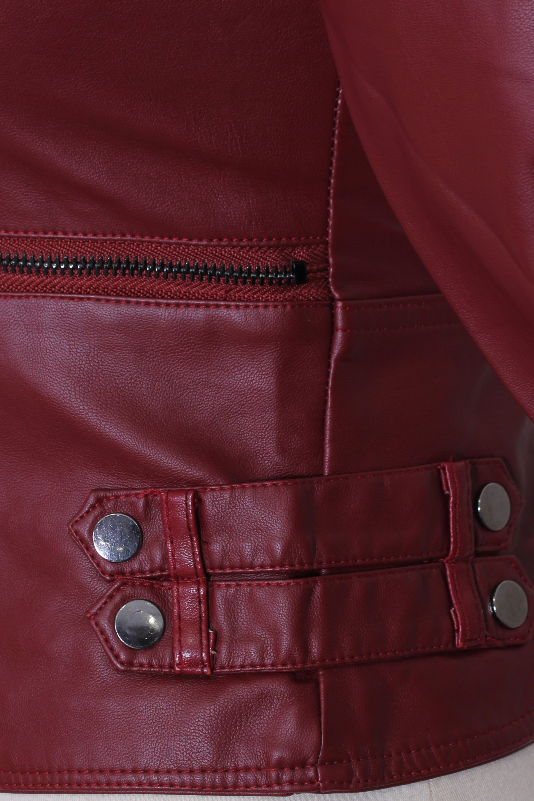 Girls Outerwear | Leather Jackets 8858 Maroon