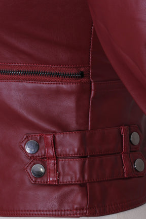 Girls Outerwear | Leather Jackets 8858 Maroon