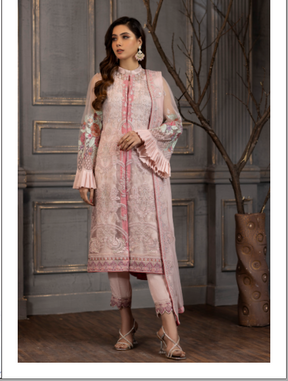 Jasper Suiting Embroidered Net Suits Unstitched 3 Piece D-05