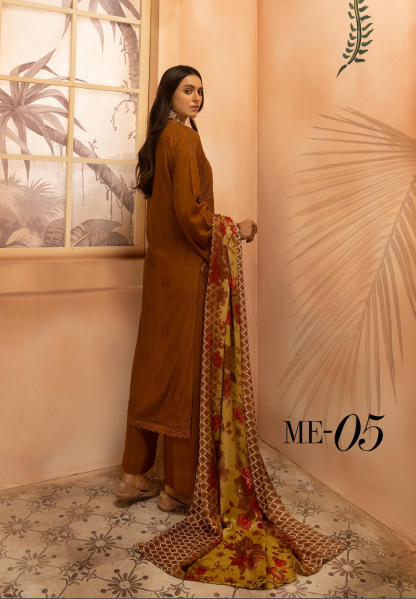 Mehak Embroidered Leather Peach Collection | Khoobsurat-Unstitched Suit-ME-05