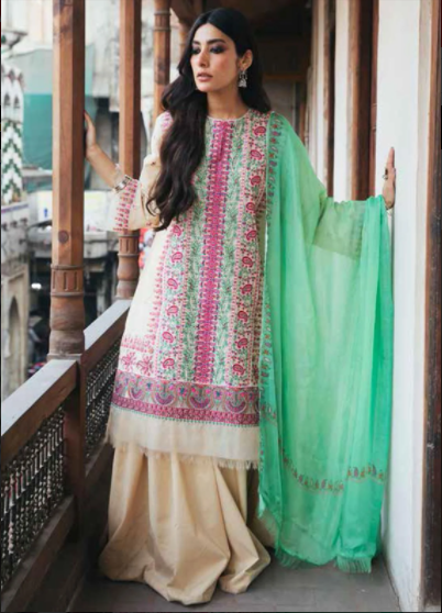 Zara Shahjahan Eid Luxury Lawn Unstitched 3Piece Suit Ziya A