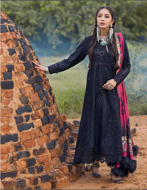 Maya Heerni By Nureh Embroidered Linen Collection | Unstitched Ladies Suit NW-65