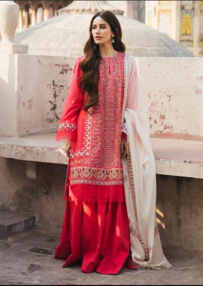 Zara Shahjahan Eid Luxury Lawn Unstitched 3Piece Suit Ziya B