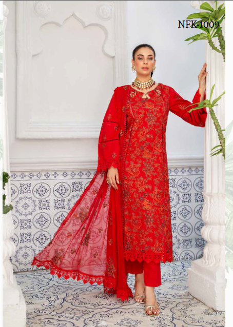 Sona Chandi Noor-e-Fajar by Raeesa Karandi Unstitched 3Piece Suit NFK-1009